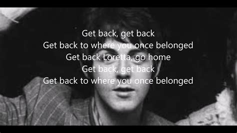 get back lyrics|get back loretta lyrics.